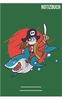Notizbuch Liniert Pirat Kind Hai: A5 Notizbuch / Notebook - 111 Seiten - Extra Kalender 2020 - Einzigartig - Liniert - Linien - Linie - Geschenk - Geschenkidee
