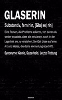 Glaserin Notizbuch: Glaserin Journal DIN A5 liniert 120 Seiten Geschenk