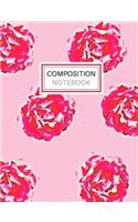 Composition Notebook: Blank Lined Notebook for School/Homework College Ruled Roses