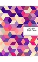 2019 - 2020 Weekly Planner: Pink Purple Blue White Geometric Pattern Cover January 2019 - December 2019 Plan Weeks, Set Goals & Get Things Done Datebook Calendar Schedule