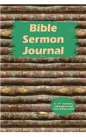 Bible Sermon Notes: Log Cabin Themed for Men Journal to Take Notes During Church Services.