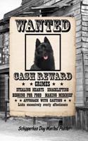 Schipperkes Dog Wanted Poster: Isometric Dot Drawing Paper Notebook Featuring 120 Pages 6x9