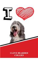 I Love Bearded Collies: Weekly Planner Notebook 365 Daily - 52 Week Journal 120 Pages 6x9