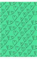 Bullet Journal Notebook Scribbly Hearts Pattern 4