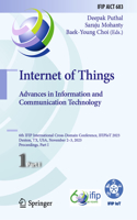 Internet of Things. Advances in Information and Communication Technology