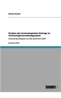 Struktur Des Terminologischen Eintrags Im Terminologieverwaltungssystem