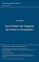Zum Problem Der Kategorie Der Person Im Russischen