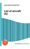 List of Aircraft (G)