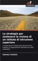 strategie per sostenere la visione di un istituto di istruzione superiore