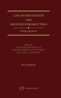 Law of Defamation and Malicious Prosecution