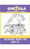 godzilla and mythological animals coloring book for adults
