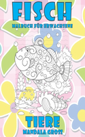 Malbuch für Erwachsene - Mandala groß - Tiere - Fisch