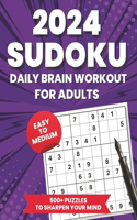 2024 Sudoku Daily Brain Workout for Adults