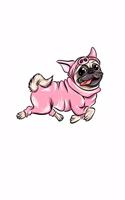 Workout & Food Pug Notebook
