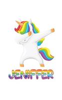 jeniffer: jeniffer 6x9 Journal Notebook Dabbing Unicorn Rainbow