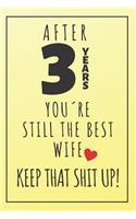3rd Wedding Anniversary, Notebook For Wife