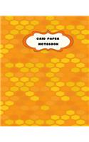 Grid Paper Notebook: Orange Beehive Pattern-8 x 10"- 150 dotted pages for Artists or Writers