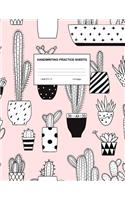 Handwriting Practice Sheets: Cute Blank Lined Paper Notebook for Writing Exercise and Cursive Worksheets - Perfect Workbook for Preschool, Kindergarten, 1st, 2nd, 3rd and 4th Gr
