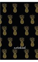 Notebook: Funny Pineapple Design Summer Feeling, 110 lined pages, 6x9