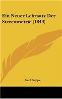 Ein Neuer Lehrsatz Der Stereometrie (1843)