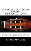 Scarlatti, Domenico K1-K27 for solo Classical Guitar