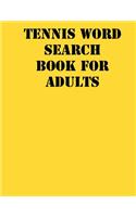 Tennis Word Search Book For Adults