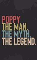 Mens Poppy The Man The Myth The Legend