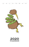 Kiwi bird is cutted like a Kiwi bird Calendar 2020