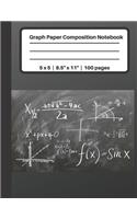 Graph Paper Composition Notebook 5 x 5 - 8.5
