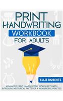 Print Handwriting Workbook for Adults
