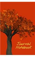Journal Notebook: Blank Lined Notebook Journal 6" x 9" 120 Pages, Cute Fall Autumn Leaves Writing Book