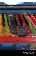 Notebook: Music Themed Notebook for Kids and Adults. Piano, Musical Instrument, Piano Keyboard, Keys Notebook / Journal / Diary / Composition book - 6 x 9 inc