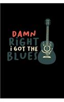 Damn right I got the blues: 6x9 blues music - blank with numbers paper - notebook - notes