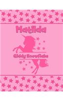 Matilda Giddy Snowflake: Personalized Draw & Write Book with Her Unicorn Name - Word/Vocabulary List Included for Story Writing