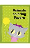 Animals coloring Favors: A Cute Animals Coloring Pages for Stress Relief & Relaxation(3 Animals Education)