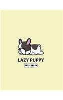 Lazy puppy sketchbook: Lazy puppy on yellow cover (8.5 x 11) inches 110 pages, Blank Unlined Paper for Sketching, Drawing, Whiting, Journaling & Doodling(4 Lazy Puppy on Yellow Sketchbook)
