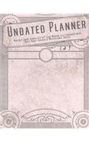 Undated Planner Monthly Large Format 8.5