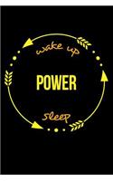 Wake Up Power Awesome Gift Notebook for an Electrical and Power Systems Engineer, Medium Ruled Journal