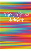 Gran-Gran's Notebook: Cute Colorful 6x9 110 Pages Blank Narrow Lined Soft Cover Notebook Planner Composition Book