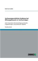 Verfassungsrechtliche Probleme bei Öffnungsklauseln in Tarifverträgen