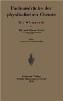Fachausdrücke der physikalischen Chemie