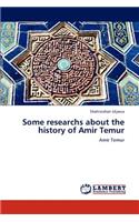 Some researchs about the history of Amir Temur: (English)