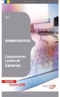 Administrativos Corporaciones Locales de Canarias. Test