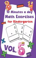10 Minutes a day Math Excercise for Kindergarten Vol.5