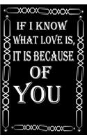 If I know what love is, it is because of you