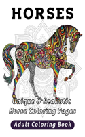 Horses Adult Coloring Book