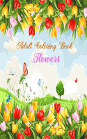 Adult Coloring Book Flowers