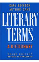 Literary Terms: A Dictionary