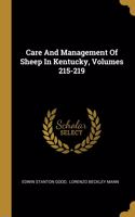Care And Management Of Sheep In Kentucky, Volumes 215-219