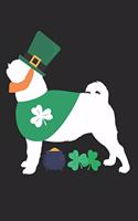 Pug Notebook - St. Patrick's Day Gift for Pug Lovers - Pug Journal